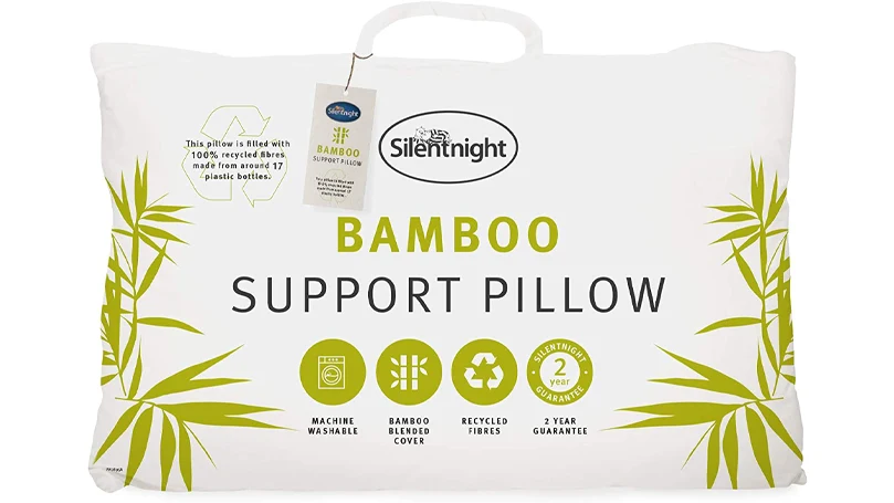An image of Silentnight Bamboo support pillow package.