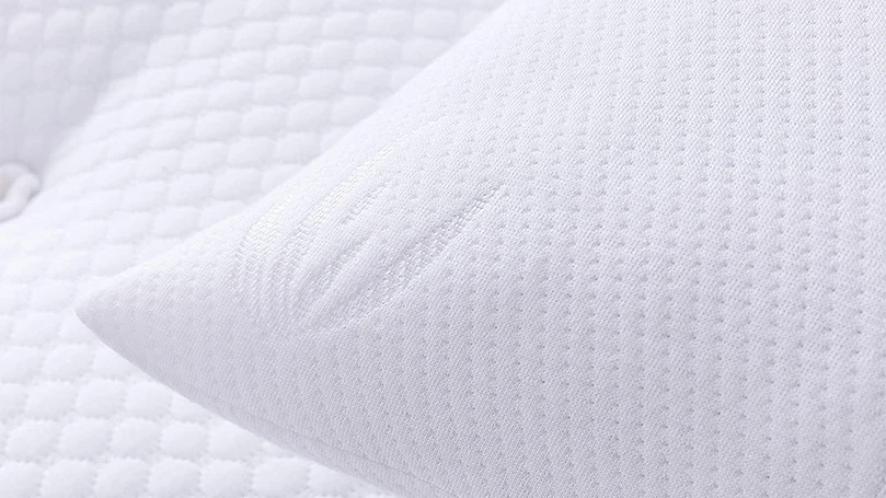 An image of a corner of Silentnight bamboo support pillow.