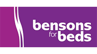 a small logo from Bensons for Beds brand