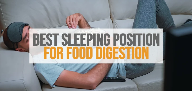 Featured image of the best sleeping position for food digestion.