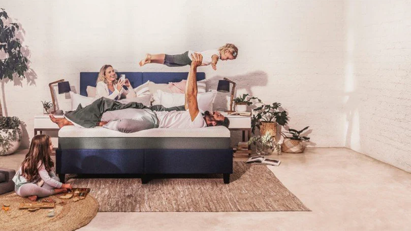 an image of family enjoys the high level of emma hybrid mattress' durability
