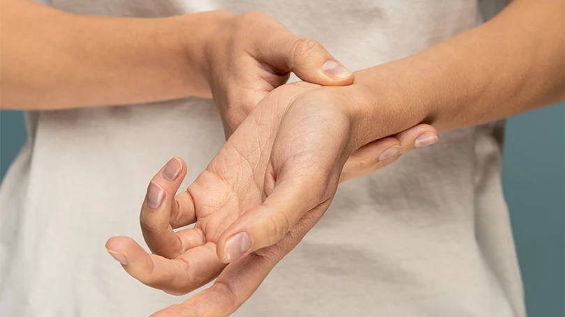 An image of inner hand wrist pressure point.