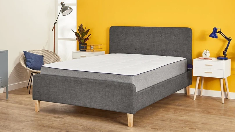 an image of nectar headboard bed frame with a mattress
