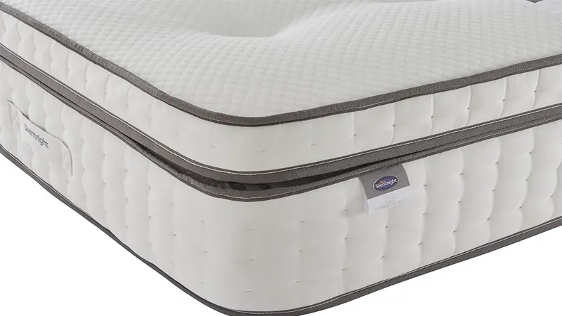 An image of a corner of Silentnight Geltex Ultra 3000 mattress.