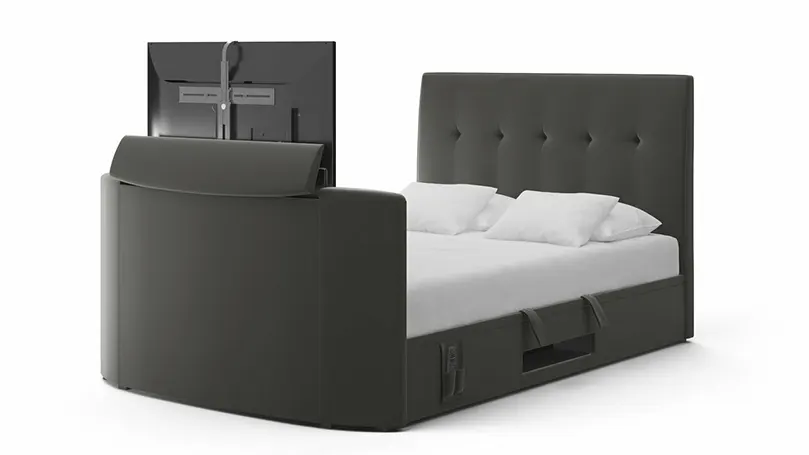 An image of Arlington Ottoman Upholstered TV Bed Frame.