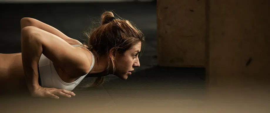 Woman doing pushups