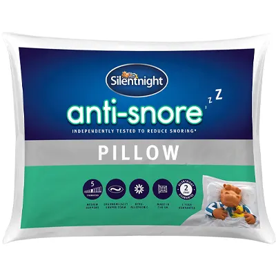 A product image of Silentnight Anti Snore pillow.