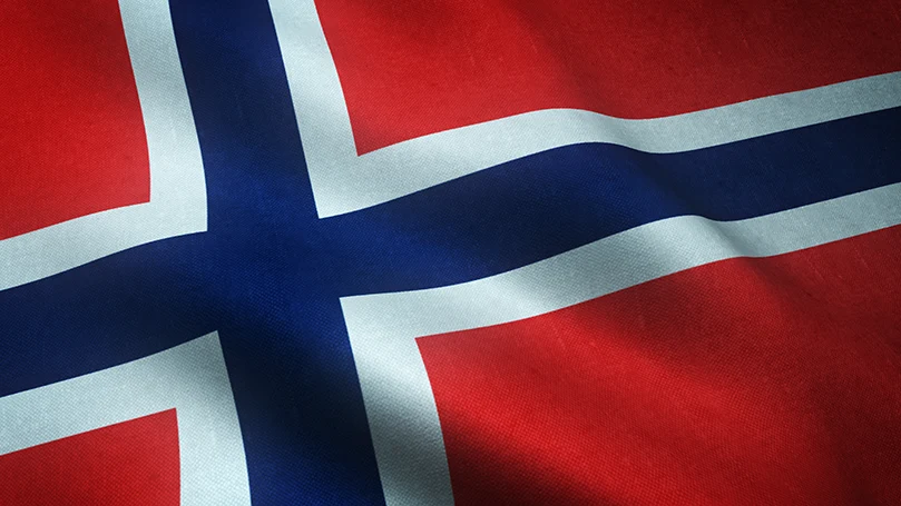 An image of a flag of Norway.