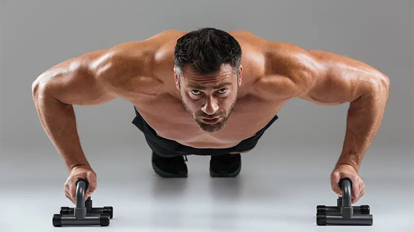 An image of a man doing pushups.