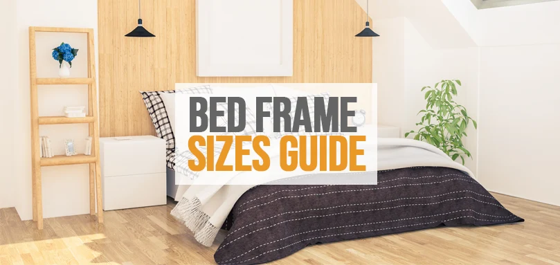 Featured image of bed frame sizes guide.