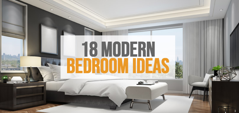 Featured image of 18 modern bedroom ideas.