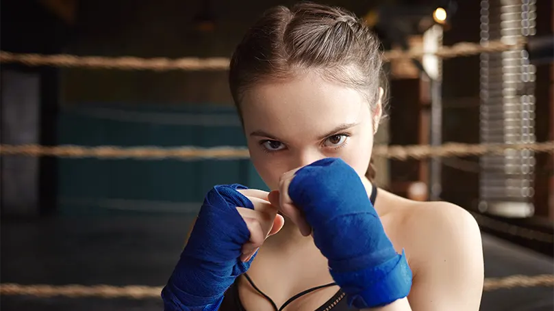 An image of 18 year old girl boxer.