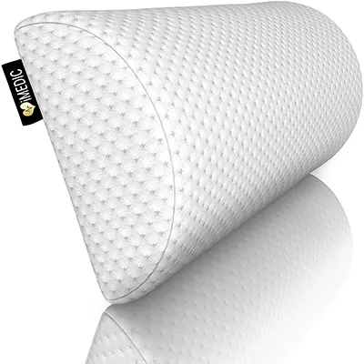 A product image of Medipaq Half Moon Memory Foam Cushion Pillow.