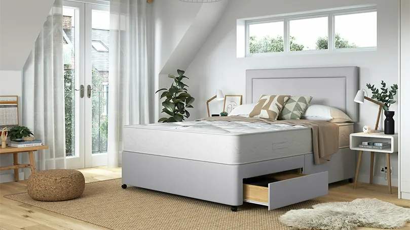 An image of Ravello Ortho Comfort Mattress on a divan bed base.