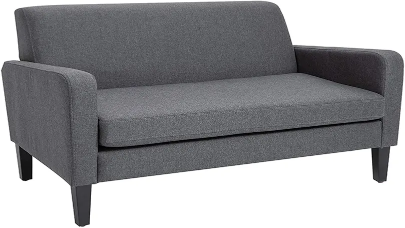 A gray 2-seater sofa
