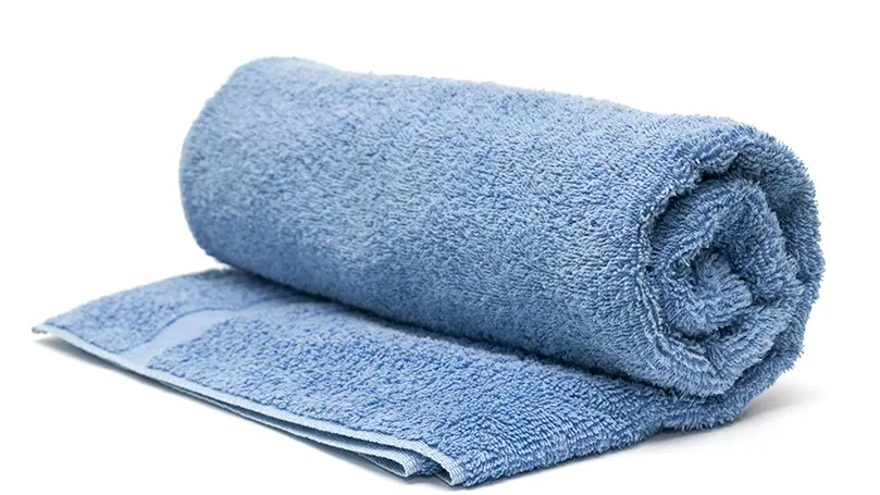 An image of a blue towel.