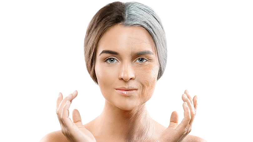 An image of a woman illustrating aging process.