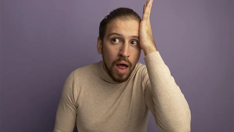 A young man suffering from lack of concentration.