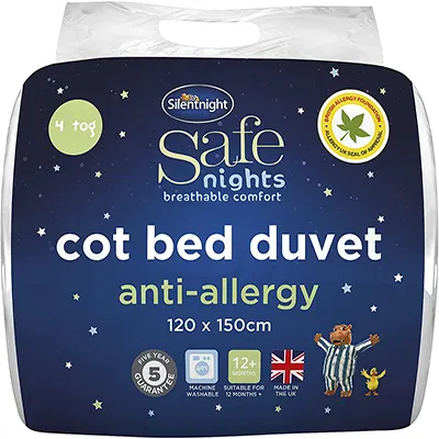 A product image of Silentnight Safe Nights Cot Bed Duvet.