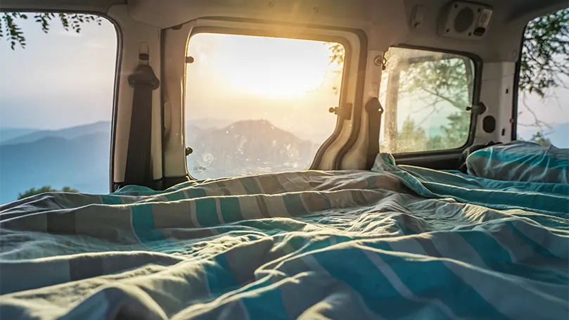 An image of a view from camper & caravan mattress