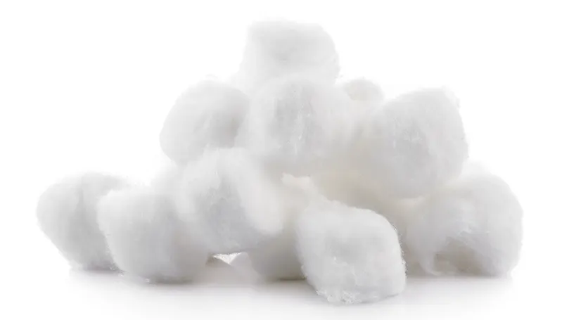an isolated cotton balls
