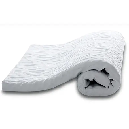 a rolled mattress