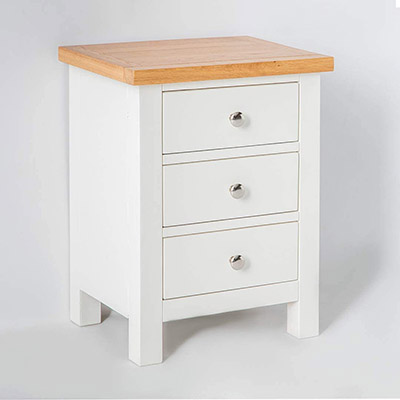 Product image of Roseland Set of 2 Farrow White Bedside Cabinets.
