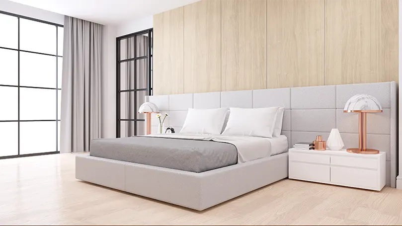 An image of a modern bedroom design.