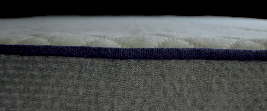 Closeup of nectar memory foam mattress edge