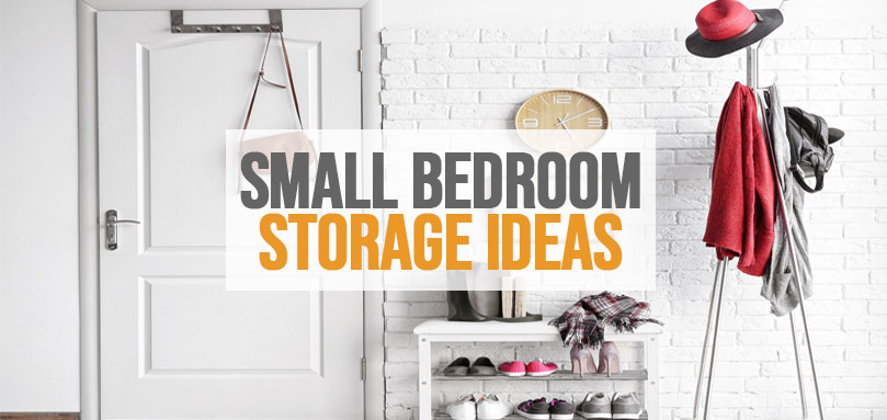 Featured image of small bedroom storage ideas.