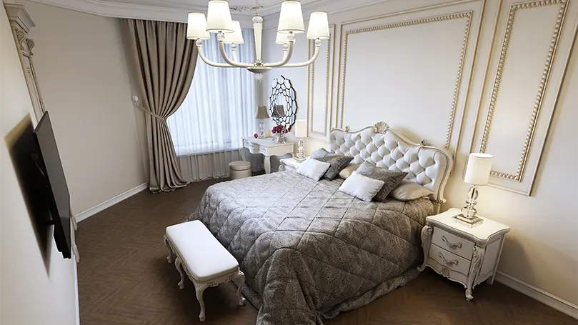 wide-light-fixture-in-bedroom