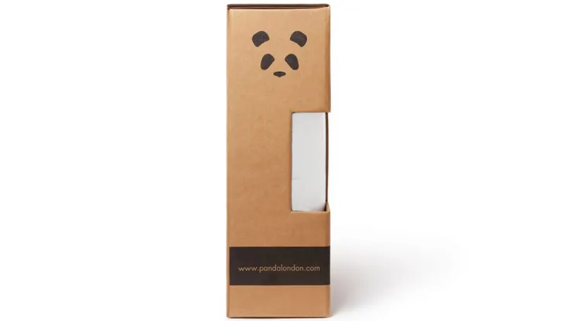 An image of the Panda Hybrid bamboo pillow in a package