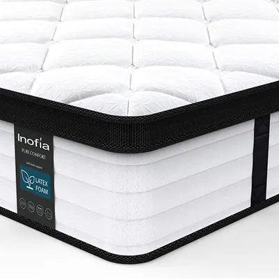 Product image of inofia latex memory foam mattress.