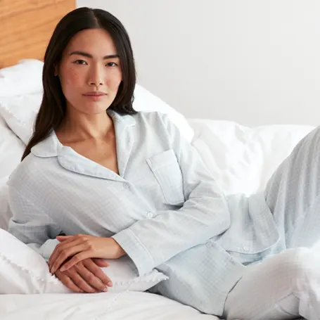 a product image of Check Double Cotton Pyjama Shirt