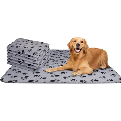 Glumes Soft and Comfortable Pet Blanket Star Printing Warm Fleece Blanket Sleep Mat Pad Bed Cover Suitable for Puppy Dog Cat Ideal 