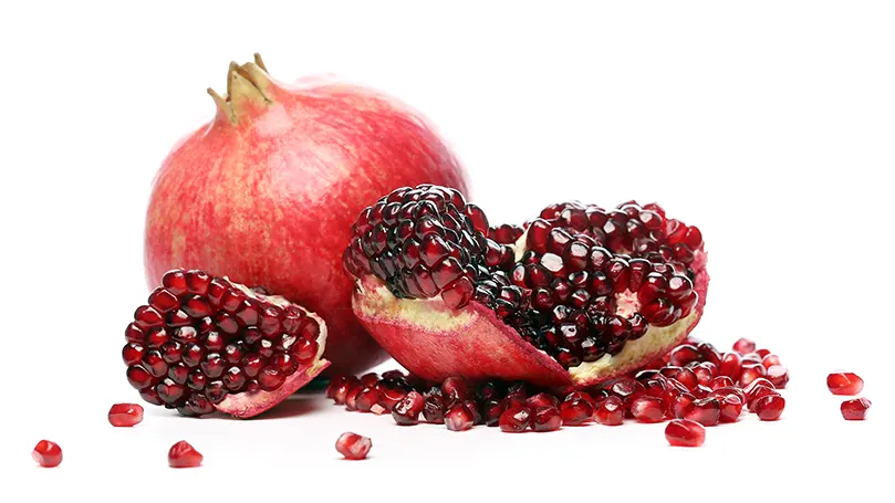 An image of a pomegranate opened up
