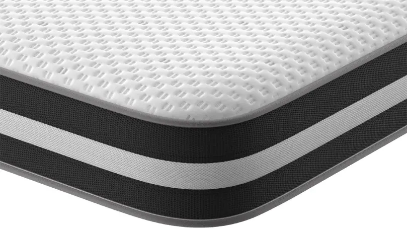 Silentnight Just Breathe Eco Comfort Hybrid mattress corner close up.