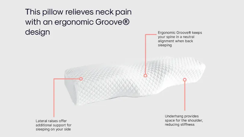 An image of The Original Groove Pillow ergonomic design.