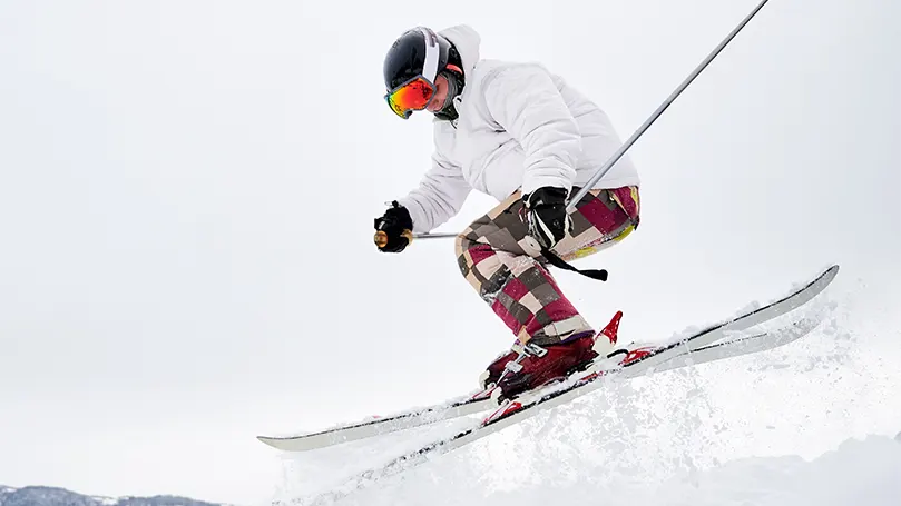 An image of a person skiing.