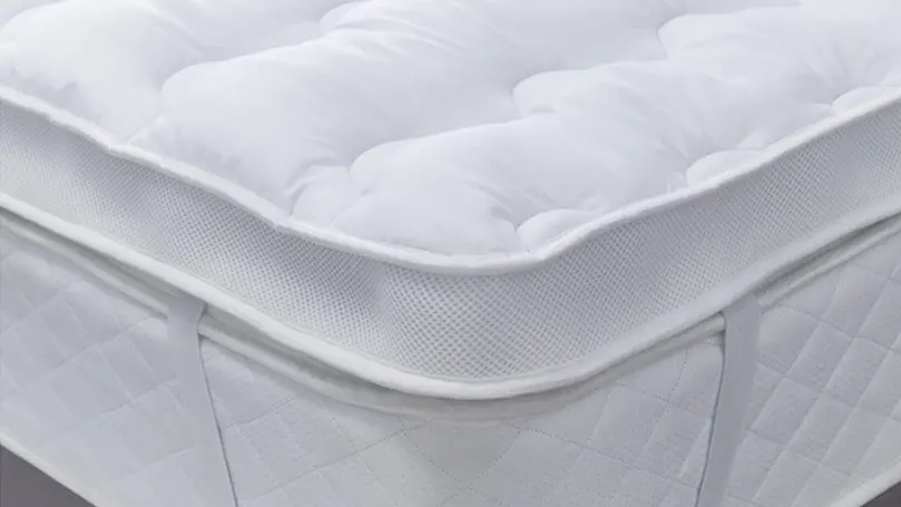 An image of a white mattress topper