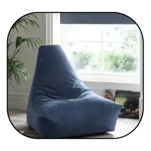 An image of Bristol Navy Beanbag Chair by Dunelm.