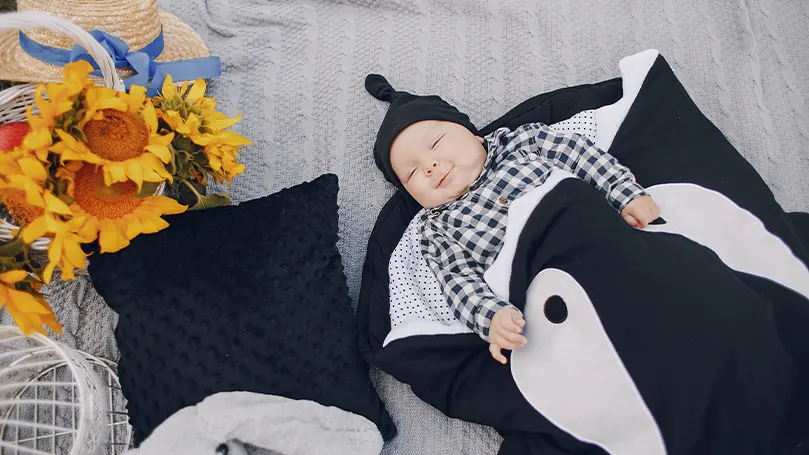 An image of a baby sleeping.