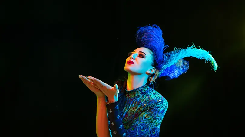 An image of an opera performer on stage