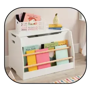 product image of Kid's Bookcase Toy Box by Dunelm.
