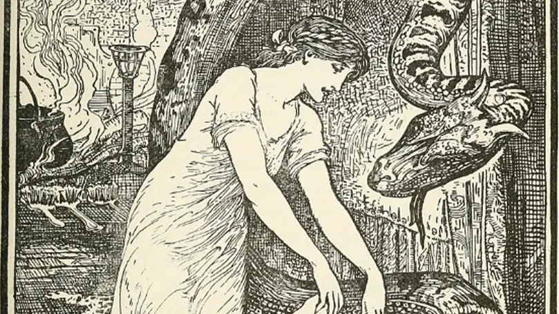 The cover art for the fairy tale Prince Lindworm