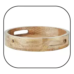 A product image of Wooden Tray by Dunelm.