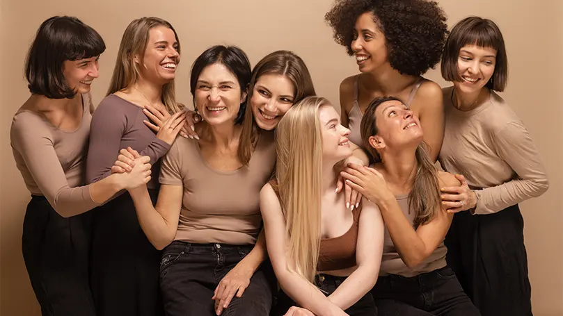 An image of women laughing.