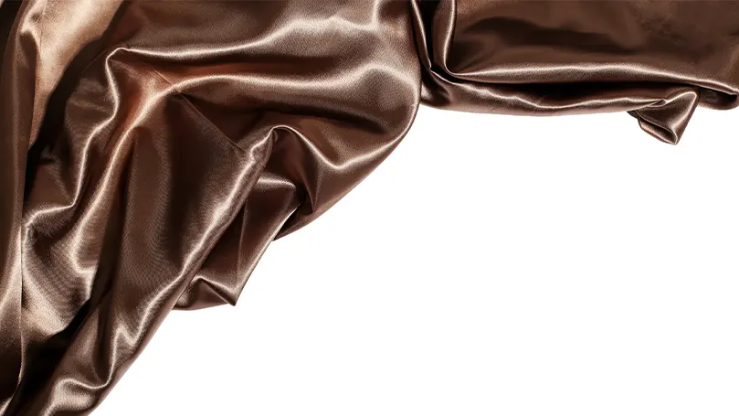 a brown satin sheet