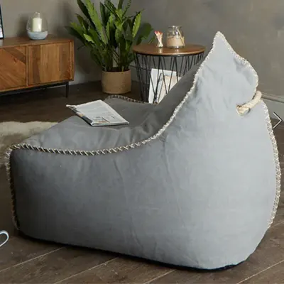 Product image of Charcoal Canvas Bean Bag Chair