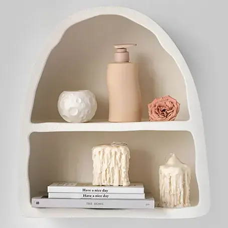 Codiys-Art-Deco-White-Arched-Wall-Mounted-Shelf-Wood-Floating-Shelf-with-Open-Storage-1